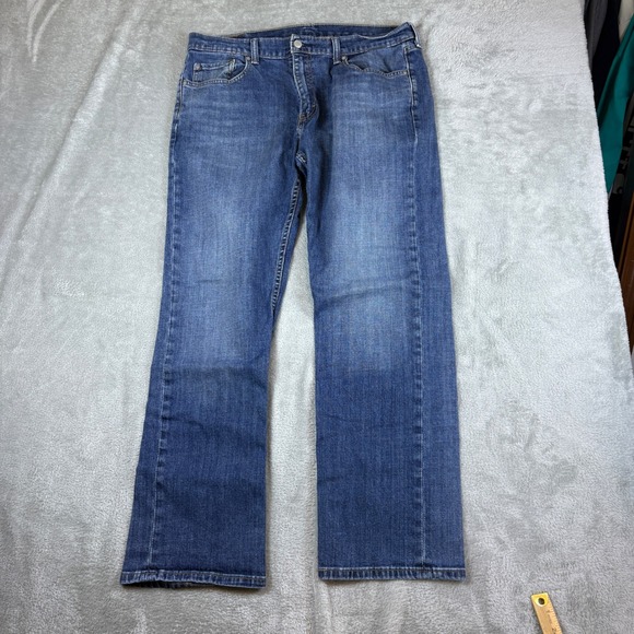 Levi's Other - Levi's Jeans Mens 36 559 Relaxed Straight Blue‎ Whiskered Faded Stretch Denim